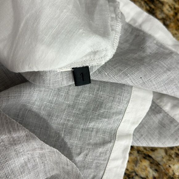 Gray And White Colorblock Short Sleeve Women's Top Blouse Size M/L - Picture 4 of 6